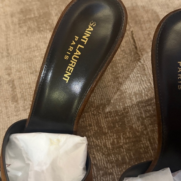 Saint Laurent Dark Brown Women's Heels - Picture 6 of 10